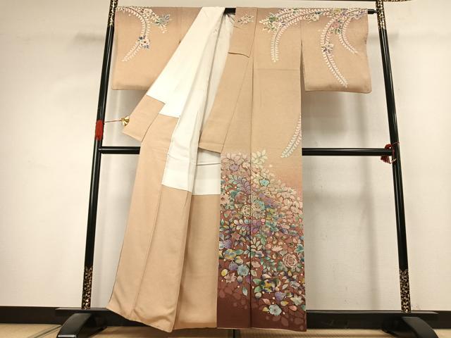 平和屋着物●訪問着 作家物 辻が花 絞り 暈し染め 正絹 逸品 AABK1382fy