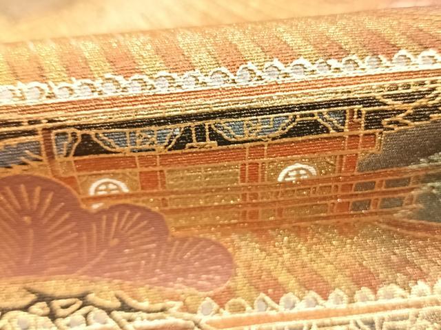 平和屋着物●豪華色留袖 作家物 松竹梅 風景文 暈し染め 金彩 正絹 逸品 AABK1386fy