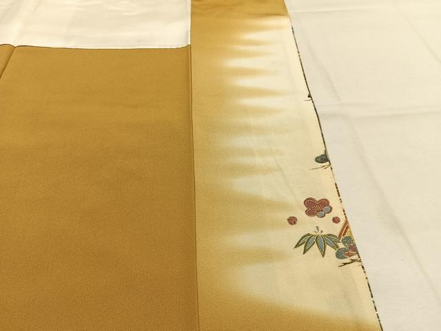 平和屋着物●豪華色留袖 作家物 松竹梅 風景文 暈し染め 金彩 正絹 逸品 AABK1386fy