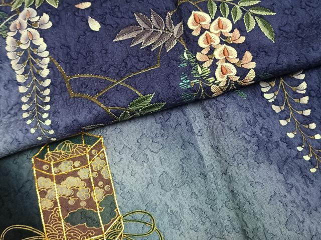 平和屋着物●豪華振袖 駒刺繍 貝桶花文 暈し染め やまと誂製 正絹 逸品 AABK1389fy
