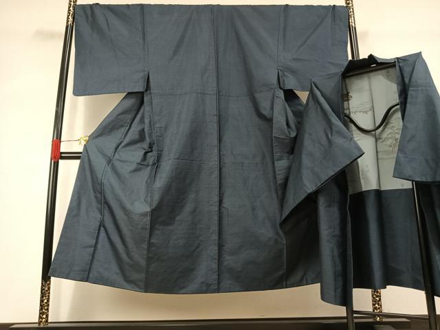 平和屋着物●男性 本場大島紬 アンサンブル 150亀甲 総詰め 正絹 逸品 AABK1399fy