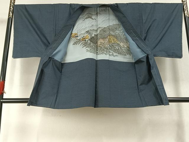 平和屋着物●男性 本場大島紬 アンサンブル 100亀甲 総詰め 正絹 逸品 AABK1411fy
