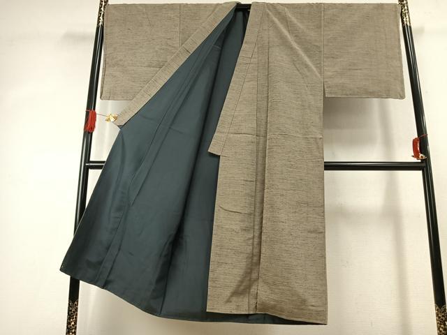 平和屋着物●男性 紬 アンサンブル 霞文 正絹 逸品 未使用 AABK1412fy