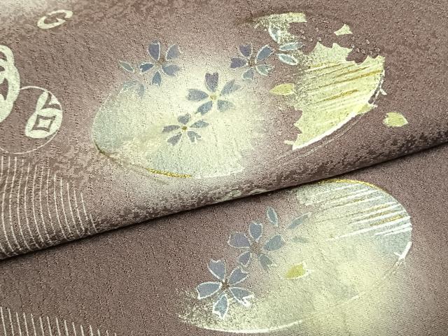 平和屋着物●訪問着 作家物 舞花文 蛍暈し 金銀彩 正絹 逸品 AABK1418fy
