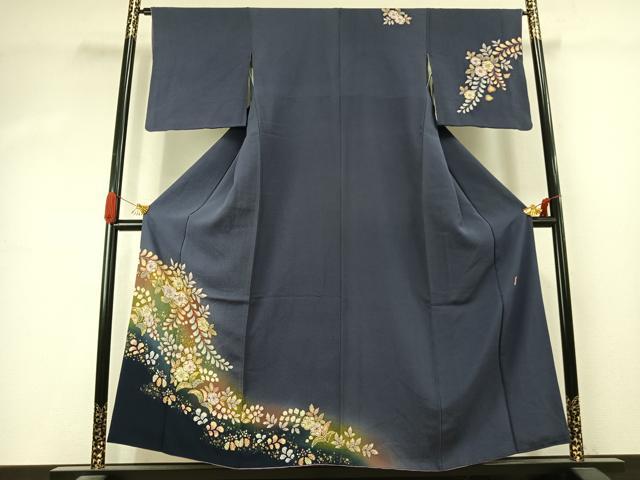 平和屋着物●越後十日町の一流染匠 桐屋・翠山工房 訪問着 辻が花 絞り 暈し染め やまと誂製 正絹 逸品 AABK1426fy