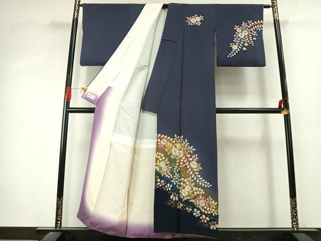 平和屋着物●越後十日町の一流染匠 桐屋・翠山工房 訪問着 辻が花 絞り 暈し染め やまと誂製 正絹 逸品 AABK1426fy