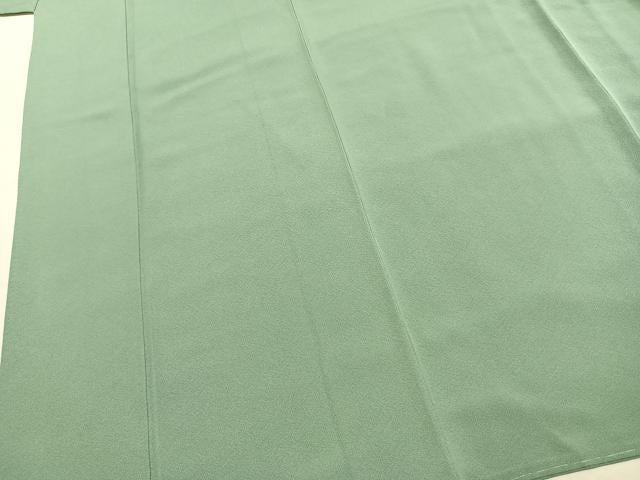 平和屋着物●上質な色無地 堅牢染 薄青色 丹後ちりめん 反端付き 洗えるきもの 正絹 逸品 未使用 AABK1444fy