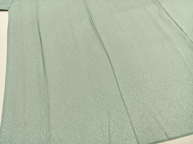 平和屋着物●上質な色無地 紋意匠 錆青磁色 正絹 逸品 AABK1452fy