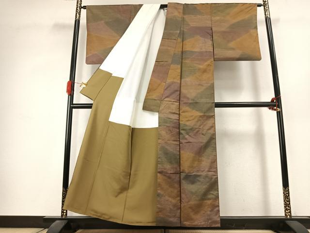 平和屋着物●本場大島紬 霞文 正絹 逸品 AABK1456fy