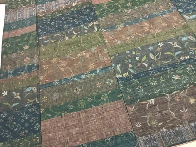 平和屋着物●小千谷紬 百柄 正絹 逸品 AABK1457fy