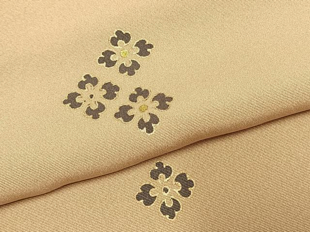 平和屋着物●訪問着 花菱文 金彩 正絹 逸品 AABK1465fy