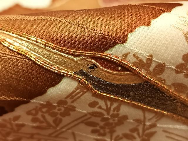 平和屋着物●豪華振袖 駒刺繍 花鳥文 金銀彩 正絹 逸品 AABK1489fy
