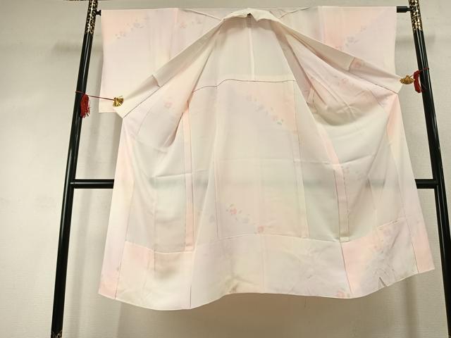 平和屋着物●長襦袢 無双仕立て 草花文 暈し染め 正絹 逸品 AABK1495fy