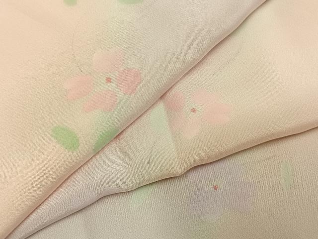 平和屋着物●長襦袢 無双仕立て 草花文 暈し染め 正絹 逸品 AABK1495fy