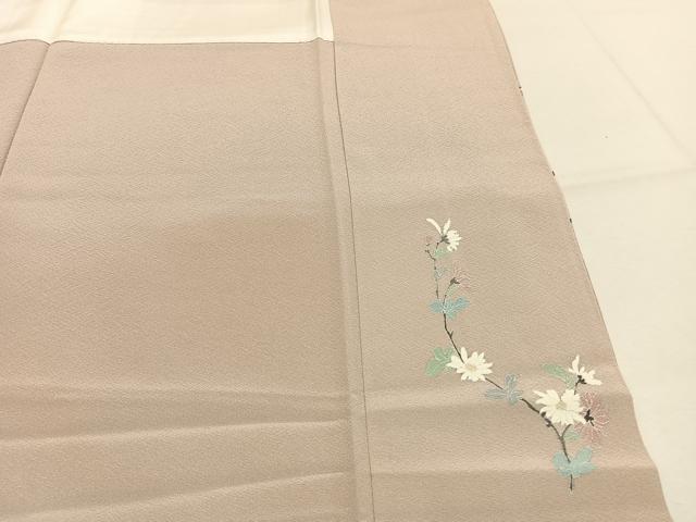 平和屋着物●訪問着 友禅 枝花文 暈し染め ロング丈 正絹 逸品 AABK1496fy