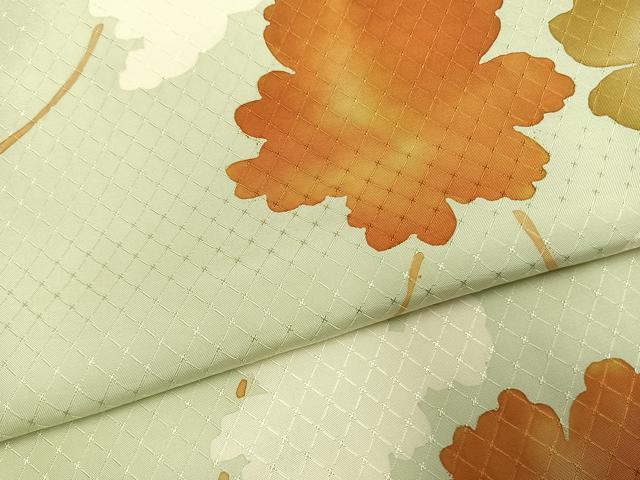 平和屋着物●上質な小紋 草花文 正絹 逸品 未使用 AABK1513fy