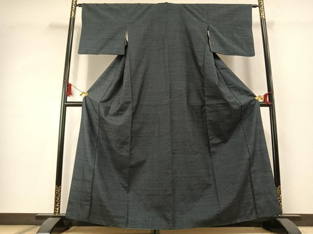 平和屋着物●上質な紬 絣文様 正絹 逸品 AABK1514fy