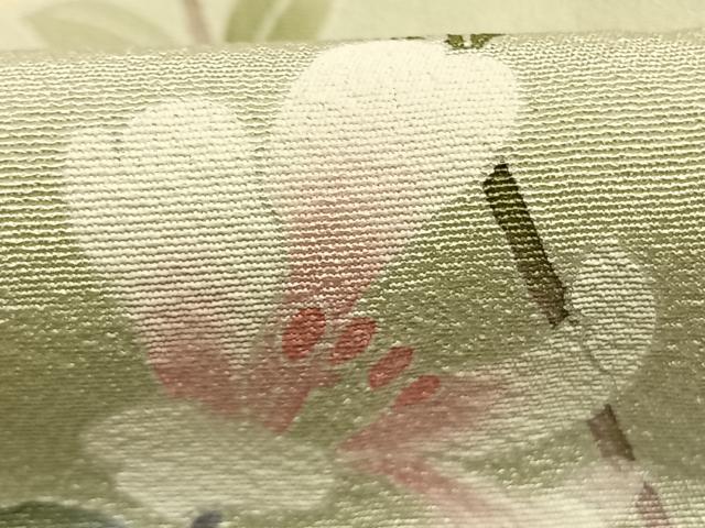 平和屋着物●本加賀友禅作家 南克治 訪問着 枝花文 暈し染め やまと誂製 正絹 逸品 AABK1524fy