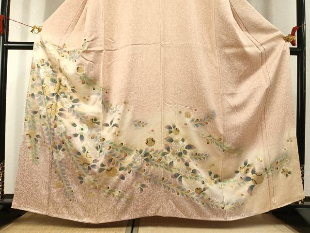 平和屋着物●訪問着 螺鈿 辻が花 暈し染め 金銀彩 正絹 逸品 AABK1526fy