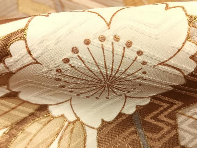 平和屋着物●豪華振袖 枝花文 金彩 正絹 逸品 AABK1532fy