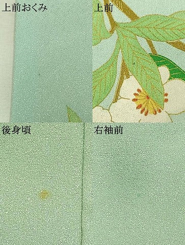 平和屋着物●訪問着 草花文 金彩 正絹 逸品 AABK1534fy