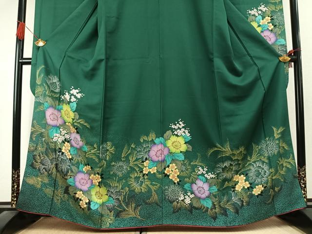 平和屋着物●豪華振袖 草花文 正絹 逸品 AABK1542fy