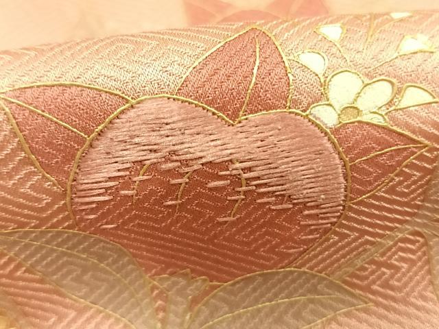 平和屋着物●訪問着 作家物 刺繍 枝花文 暈し染め 金彩 正絹 逸品 AABK1552fy