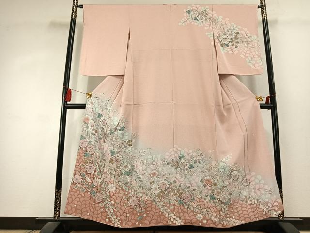 平和屋着物●訪問着 作家物 辻が花 絞り 暈し染め 正絹 逸品 未使用 AABK1565fy