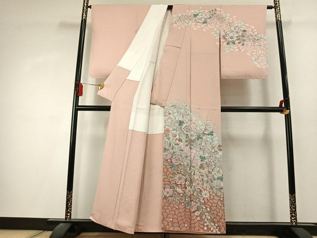 平和屋着物●訪問着 作家物 辻が花 絞り 暈し染め 正絹 逸品 未使用 AABK1565fy