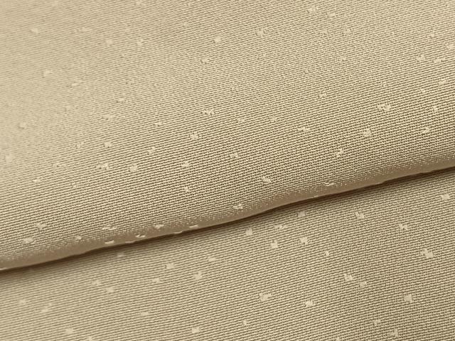 平和屋着物●上質な色無地 霞地紋 白橡色 正絹 逸品 未使用 AABK1578fy