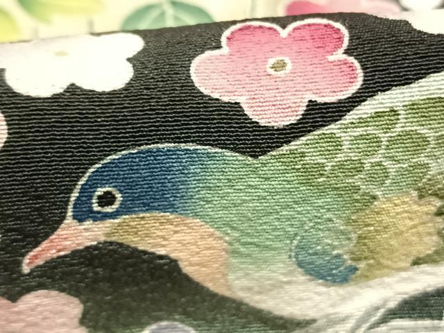 平和屋着物●豪華黒留袖 友禅 作家物 花鳥文 暈し染め 正絹 逸品 AABK1610fy