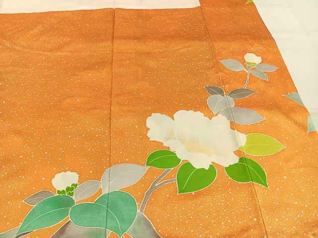 平和屋着物●豪華振袖 駒刺繍 枝花文 暈し染め 金彩 正絹 逸品 AABK1618fy
