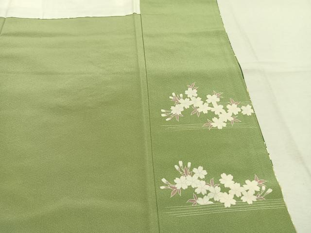 平和屋着物●西陣 京の名門 じゅらく謹製 帝王紫 訪問着 刺繍 風景花文 金糸 金彩 正絹 逸品 AABK1625fy