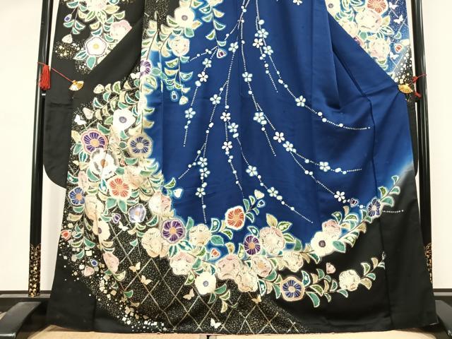 平和屋着物●豪華振袖 辻が花 暈し染め 金銀彩 正絹 逸品 AABK1630fy