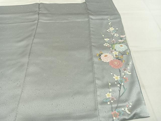 平和屋着物●訪問着 友禅 鴛鴦花文 暈し染め 金彩 正絹 逸品 AABK1632fy