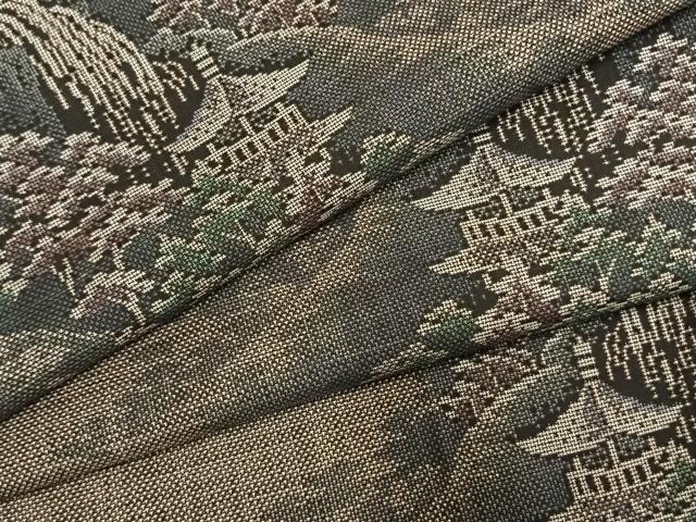 平和屋着物●本場大島紬 9マルキ 風景文 正絹 逸品 未使用 AABK1635fy