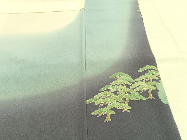 平和屋着物●訪問着 友禅 作家物 風景文 暈し染め 正絹 逸品 AABK1637fy