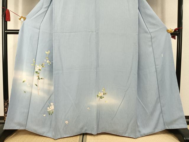 平和屋着物●本加賀友禅作家 南克治 訪問着 枝花文 暈し染め やまと誂製 正絹 逸品 未使用 AABK1647fy