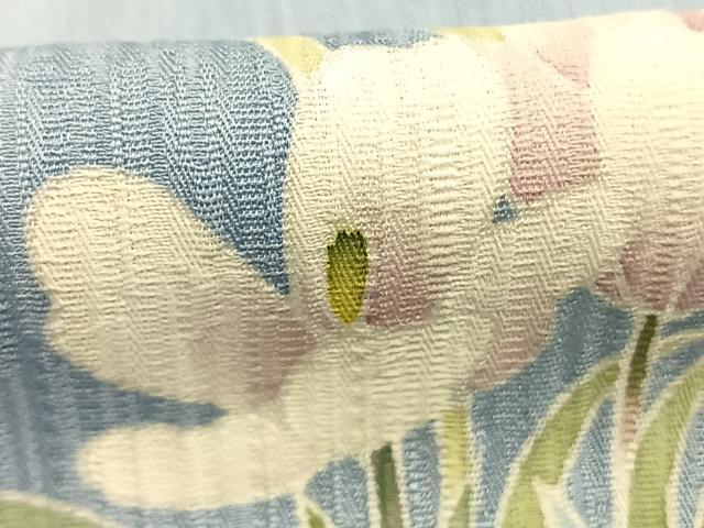平和屋着物●本加賀友禅作家 南克治 訪問着 枝花文 暈し染め やまと誂製 正絹 逸品 未使用 AABK1647fy