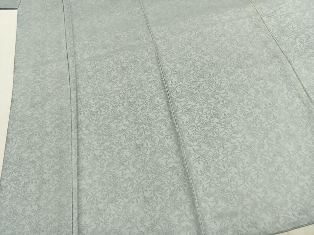 平和屋着物●紋屋井関 御寮織 お召 桐竹鳳凰地紋 薄雲鼠色 正絹 逸品 AABK1648fy