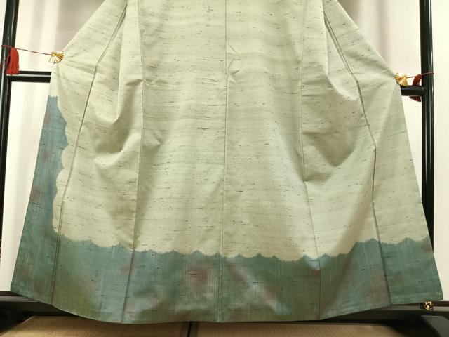 平和屋着物●訪問着 紬地 抽象文様 正絹 逸品 AABK1650fy