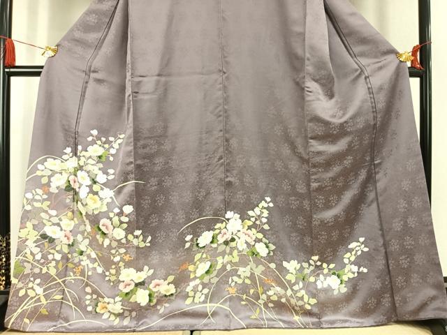 平和屋着物●訪問着 友禅 枝花文 暈し染め 正絹 逸品 AABK1656fy