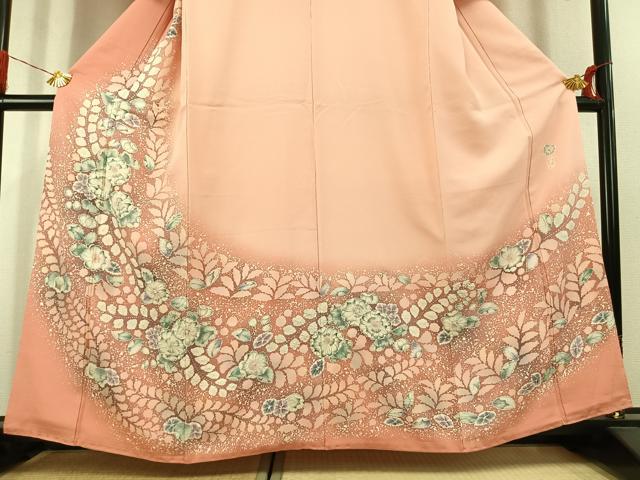 平和屋着物●越後十日町の一流染匠 桐屋・翠山工房 訪問着 絞り 辻が花 暈し染め やまと誂製 正絹 逸品 AABK1662fy