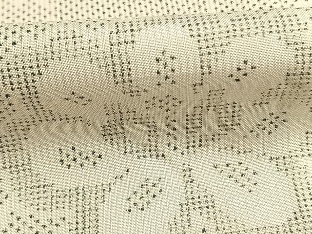 平和屋着物●本場大島紬 白大島 7マルキ 花唐草文 正絹 逸品 AABK1665fy