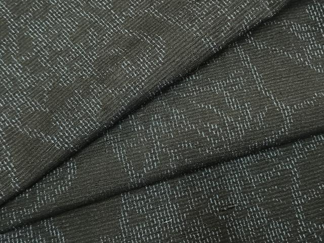 平和屋着物●結城紬 色紙重ね花文 正絹 逸品 未使用 AABK1667fy