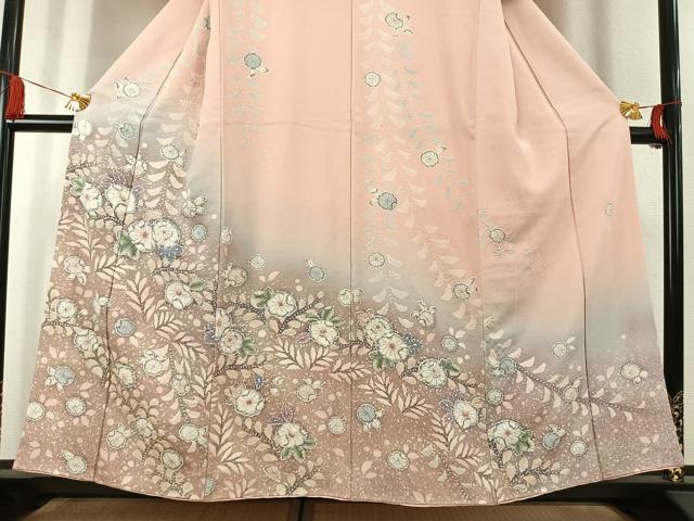 平和屋着物●訪問着 作家物 絞り 辻が花 暈し染め 正絹 逸品 AABK1669fy