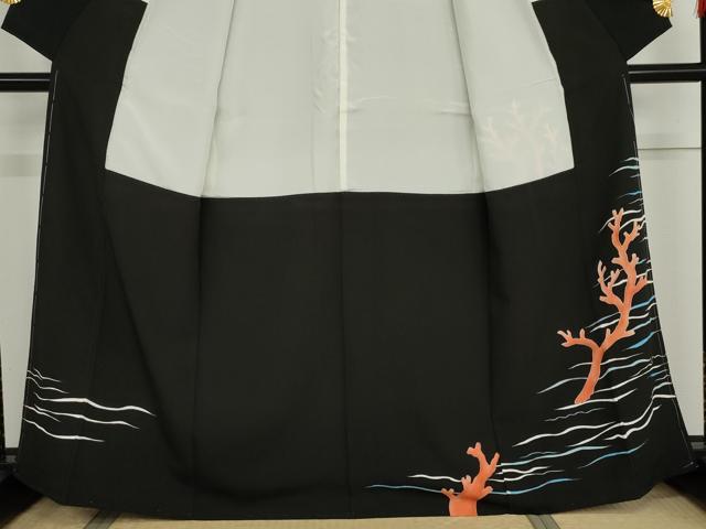平和屋着物●訪問着 珊瑚 正絹 逸品 未使用 AABK1684cs