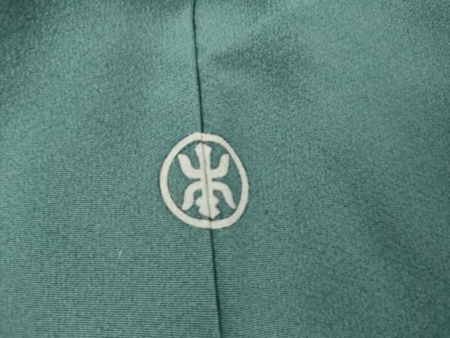 平和屋着物●十日町友禅作家 訪問着 夢染里 枝花文 浜ちりめん 反端付き 正絹 逸品 AABK1695cs