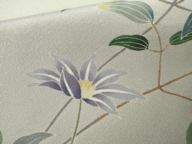 平和屋着物●十日町 加賀草木友禅の第一人者 田村哲彦 色留訪問着 枝花文 暈し染め 正絹 逸品 AABK1711cs