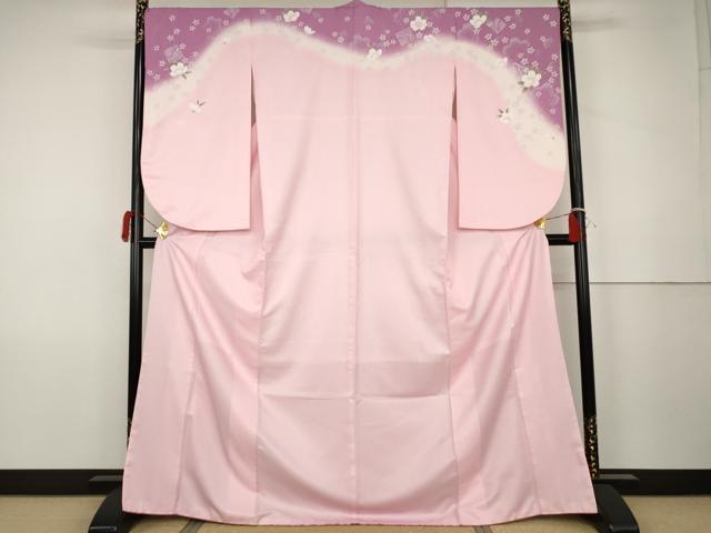 平和屋着物●小振袖 二尺袖 葉桜 暈し染め 洗える着物 AABK1727cs